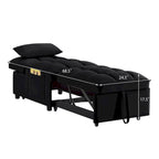 Convertible Recliners with Adjustable Backrest, Pillows and Pockets