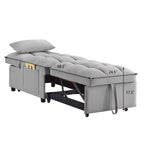 Convertible Recliners with Adjustable Backrest, Pillows and Pockets