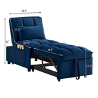 Convertible Recliners with Adjustable Backrest, Pillows and Pockets