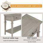 Classic Console Table with 3 Top Drawers and Open Style Bottom Shelf