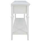 Classic Console Table with 3 Top Drawers and Open Style Bottom Shelf