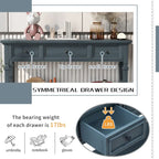 Classic Console Table with 3 Top Drawers and Open Style Bottom Shelf