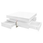 Modern High Gloss Coffee Table with 4 Drawers