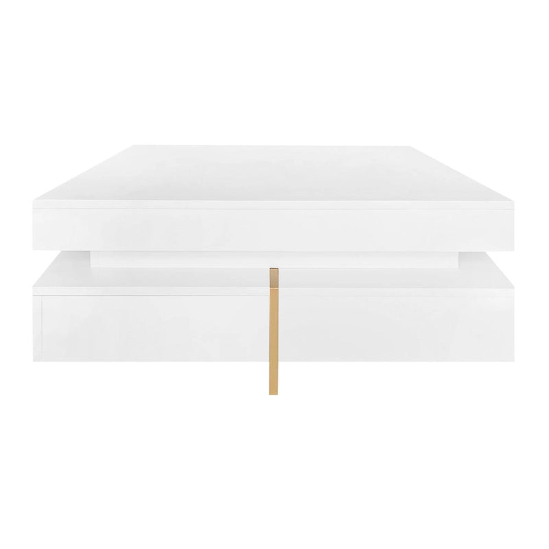 Modern High Gloss Coffee Table with 4 Drawers