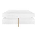 Modern High Gloss Coffee Table with 4 Drawers