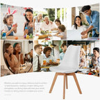 Dining Chairs Set of 4, Mid-Century Modern Dining Room Side Seating, Kitchen Chairs with Wood Legs for Living Room