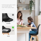 Dining Chairs Set of 4, Mid-Century Modern Dining Room Side Seating, Kitchen Chairs with Wood Legs for Living Room