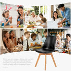 Dining Chairs Set of 4, Mid-Century Modern Dining Room Side Seating, Kitchen Chairs with Wood Legs for Living Room