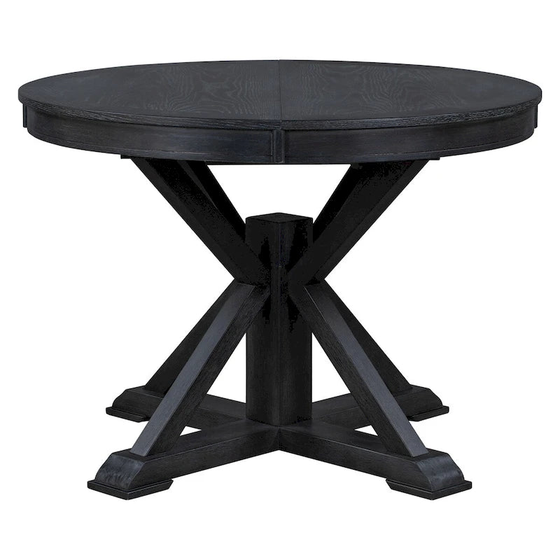 Retro Functional Extendable Dining Table with a 12 Leaf