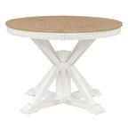 Retro Functional Extendable Dining Table with a 12 Leaf