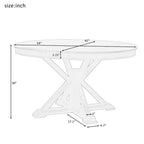 Retro Functional Extendable Dining Table with a 12 Leaf