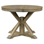 Retro Functional Extendable Dining Table with a 12 Leaf