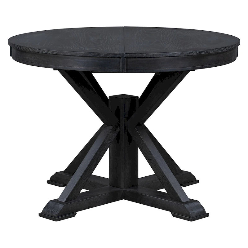 Retro Functional Extendable Dining Table with a 12 Leaf