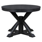 Retro Functional Extendable Dining Table with a 12 Leaf