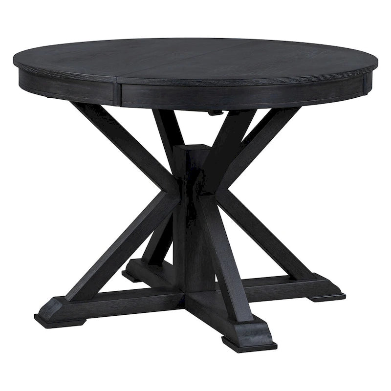 Retro Functional Extendable Dining Table with a 12 Leaf