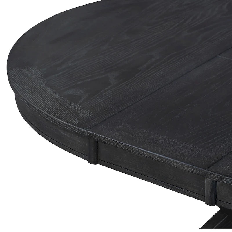 Retro Functional Extendable Dining Table with a 12 Leaf