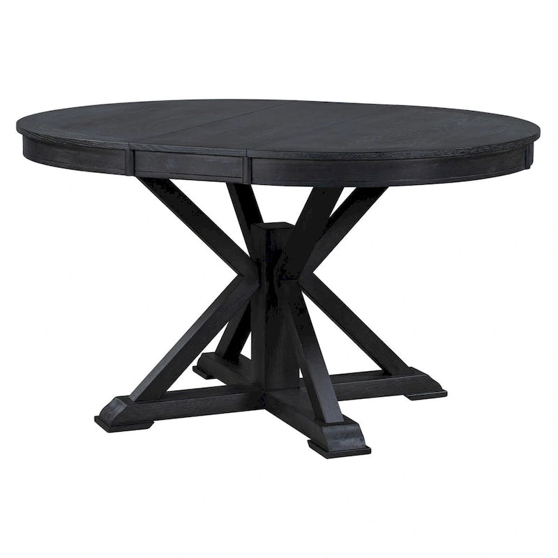 Retro Functional Extendable Dining Table with a 12 Leaf