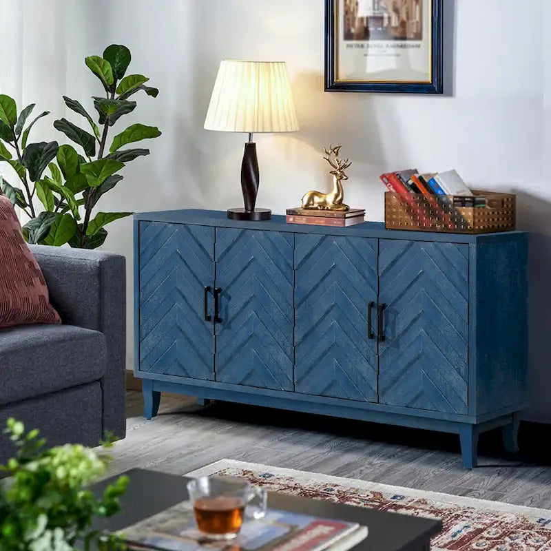 Accent Sideboard Four Doors Storage Cabinet Buffet for Dining Room, Entrance and Hallway