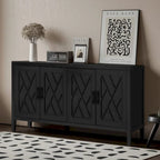 Accent Sideboard Four Doors Storage Cabinet Buffet for Dining Room, Entrance and Hallway