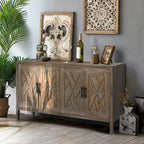 Accent Sideboard Four Doors Storage Cabinet Buffet for Dining Room, Entrance and Hallway
