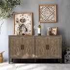 Accent Sideboard Four Doors Storage Cabinet Buffet for Dining Room, Entrance and Hallway