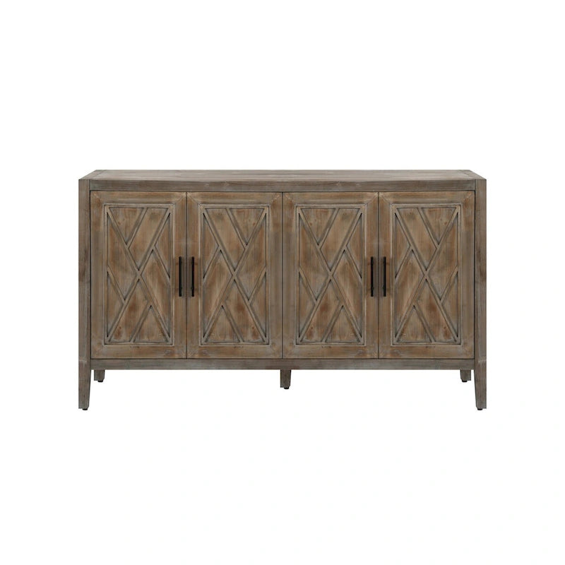 Accent Sideboard Four Doors Storage Cabinet Buffet for Dining Room, Entrance and Hallway