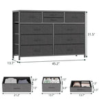 10 Drawer Dresser TV Stand - 55 inches