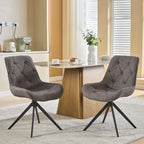 XINMICS Swivel Dining Chairs, Boucle Upholstered Accent Chairs Living Room Chairs Desk Office Arm Chair