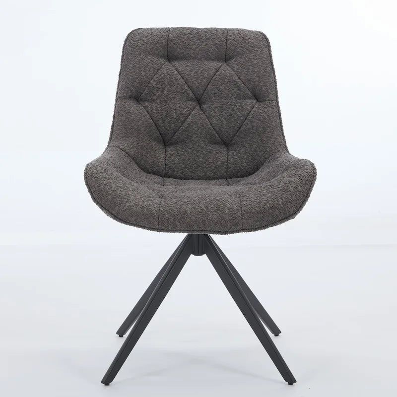 XINMICS Swivel Dining Chairs, Boucle Upholstered Accent Chairs Living Room Chairs Desk Office Arm Chair