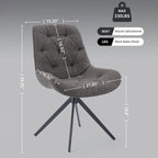 XINMICS Swivel Dining Chairs, Boucle Upholstered Accent Chairs Living Room Chairs Desk Office Arm Chair