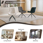 XINMICS Swivel Dining Chairs, Boucle Upholstered Accent Chairs Living Room Chairs Desk Office Arm Chair