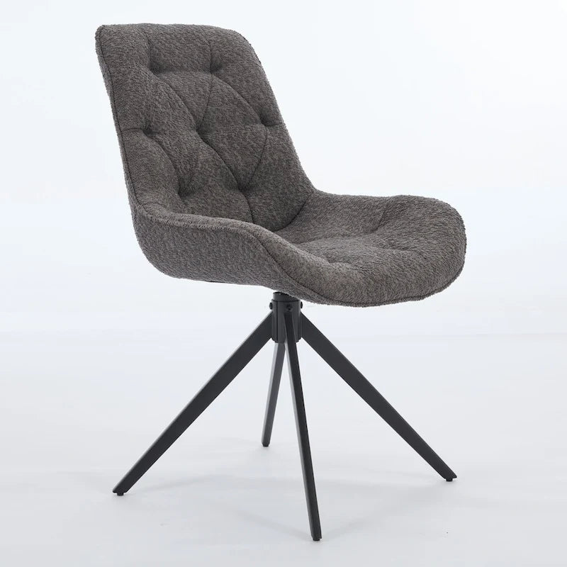 XINMICS Swivel Dining Chairs, Boucle Upholstered Accent Chairs Living Room Chairs Desk Office Arm Chair