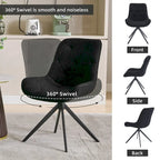 XINMICS Swivel Dining Chairs, Boucle Upholstered Accent Chairs Living Room Chairs Desk Office Arm Chair