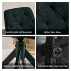 XINMICS Swivel Dining Chairs, Boucle Upholstered Accent Chairs Living Room Chairs Desk Office Arm Chair