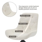 XINMICS Swivel Dining Chairs, Boucle Upholstered Accent Chairs Living Room Chairs Desk Office Arm Chair