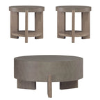 Affinity Dusty Taupe & Concrete 3 Piece Round Cocktail Table Set