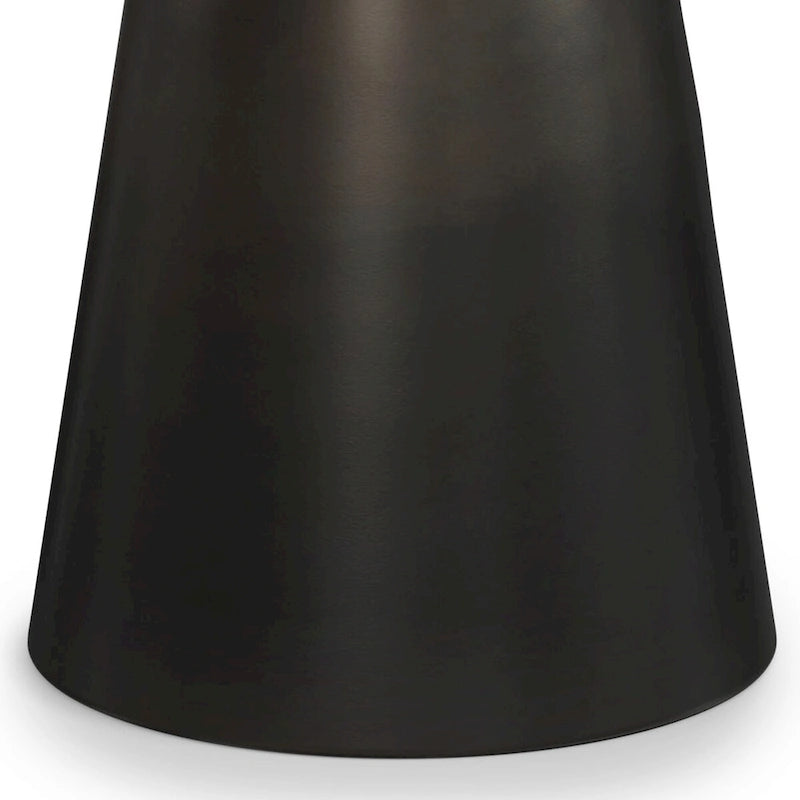 WYNDENHALL Arna Contemporary 16 inch Wide Metal Side Table in Black, Gold - 16D x 16W x 19.5H