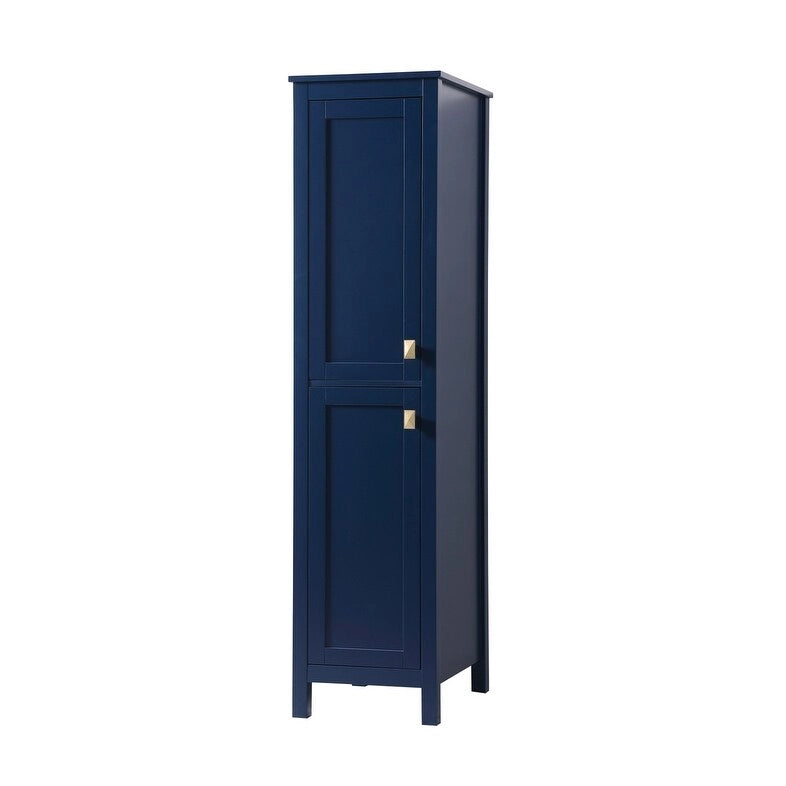 Indigo Home 16 Inch Bathroom Linen Storage Freestanding Cabinet