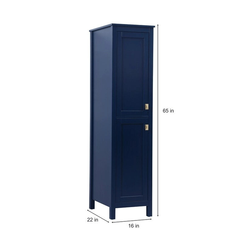Indigo Home 16 Inch Bathroom Linen Storage Freestanding Cabinet