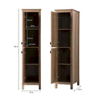 Indigo Home 16 Inch Bathroom Linen Storage Freestanding Cabinet