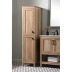 Indigo Home 16 Inch Bathroom Linen Storage Freestanding Cabinet