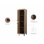 Indigo Home 16 Inch Bathroom Linen Storage Freestanding Cabinet