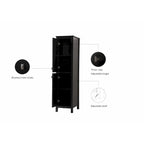 Indigo Home 16 Inch Bathroom Linen Storage Freestanding Cabinet