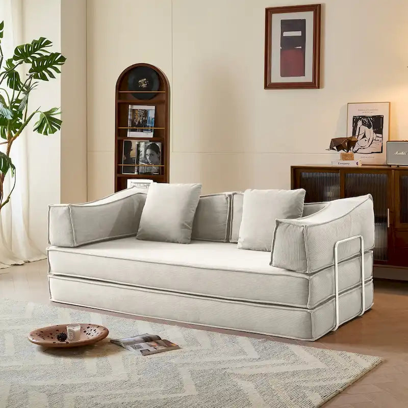 JASIWAY Modern Vintage Convertible Sleeper Sofa Bed