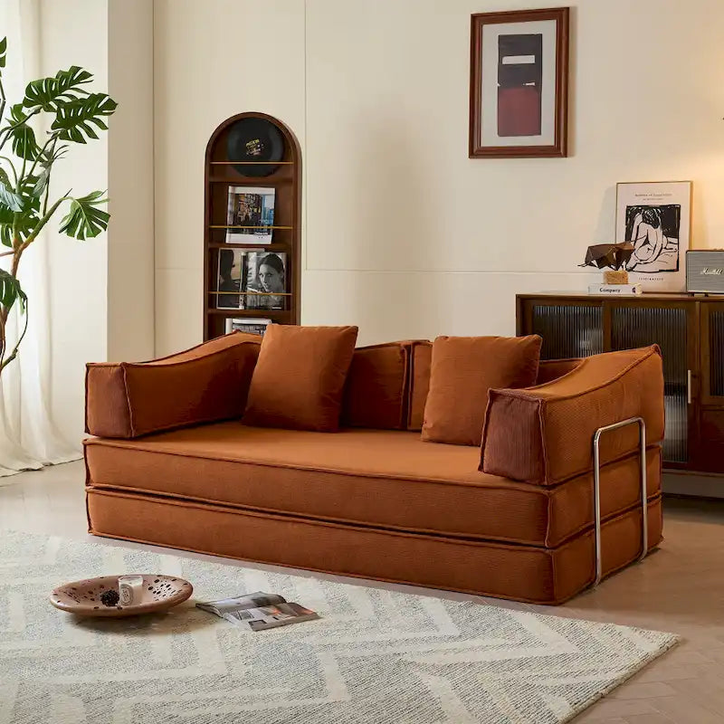 JASIWAY Modern Vintage Convertible Sleeper Sofa Bed