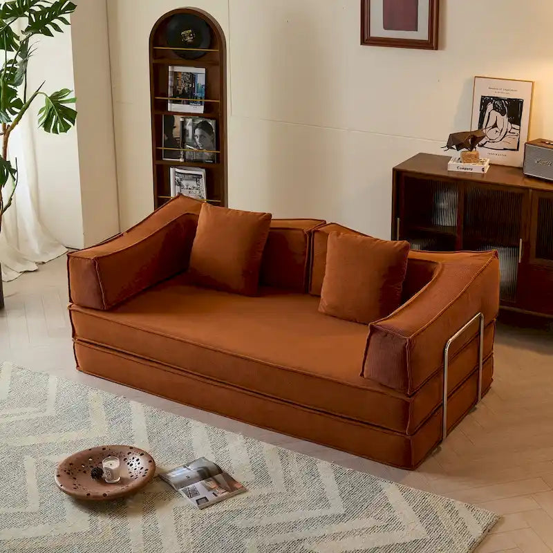 JASIWAY Modern Vintage Convertible Sleeper Sofa Bed