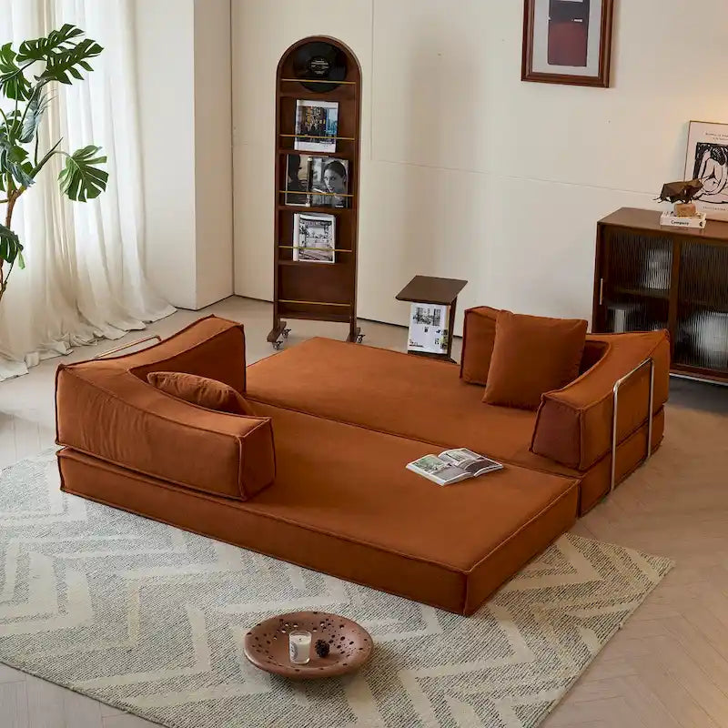 JASIWAY Modern Vintage Convertible Sleeper Sofa Bed