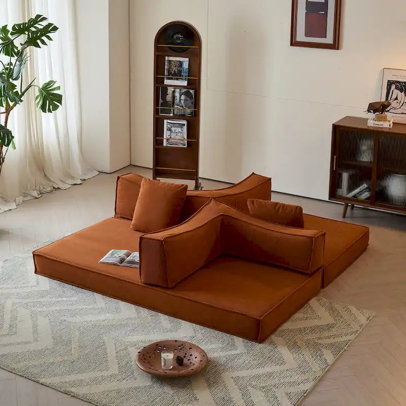 JASIWAY Modern Vintage Convertible Sleeper Sofa Bed