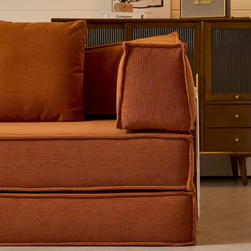 JASIWAY Modern Vintage Convertible Sleeper Sofa Bed