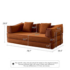 JASIWAY Modern Vintage Convertible Sleeper Sofa Bed